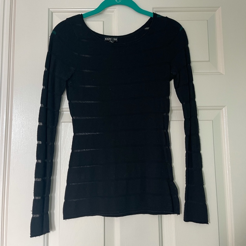 Express Black Long Sleeve Shirt